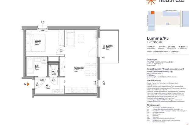 Wohnung mit Balkon mieten in 1220 Wien (Bild 1)
