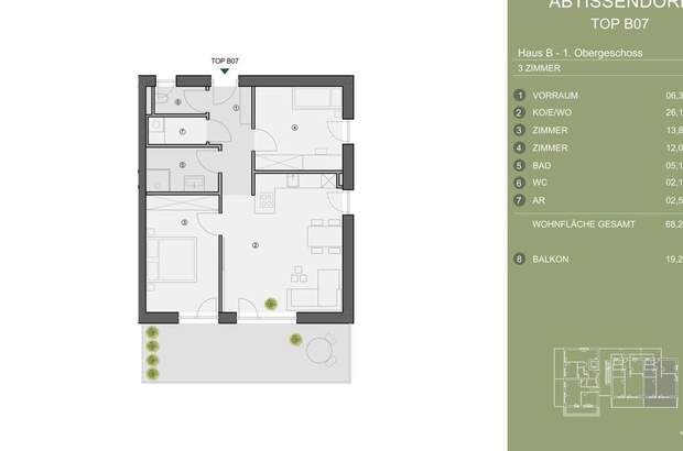 Wohnung mit Balkon kaufen in 8073 Feldkirchen (Bild 5)