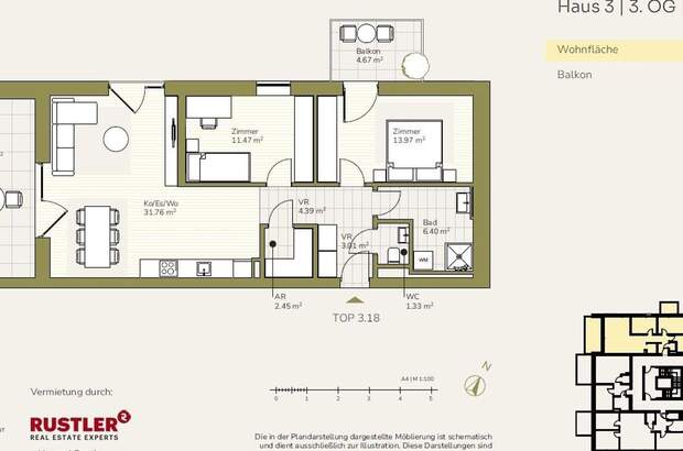 Wohnung mieten in 8054 Graz (Bild 1)