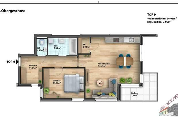 Terrassenwohnung mieten in 1100 Wien (Bild 3)