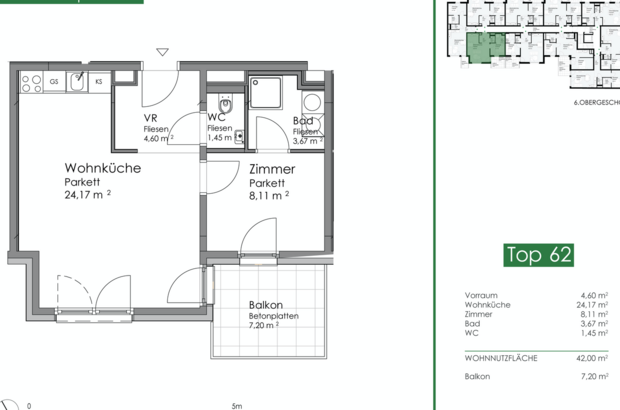 Wohnung mit Balkon mieten in 1200 Wien (Bild 5)