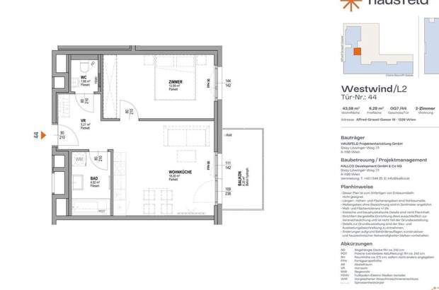 Wohnung mit Balkon mieten in 1220 Wien (Bild 1)