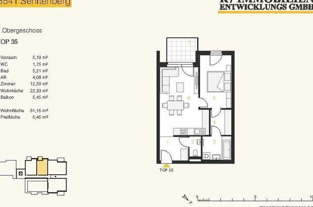 Wohnung mit Balkon kaufen in 3541 Senftenberg (Bild 3)