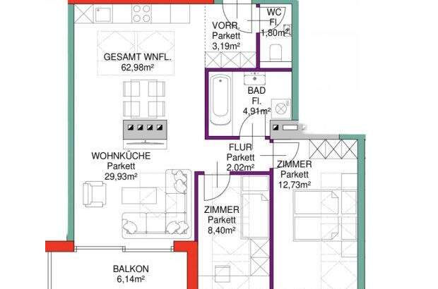 Terrassenwohnung kaufen in 1100 Wien (Bild 1)