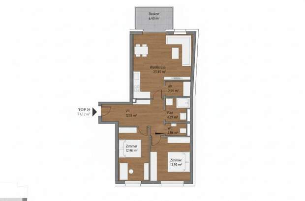 Wohnung mit Balkon kaufen in 8020 Graz (Bild 4)