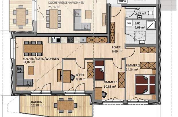 Wohnung mit Balkon kaufen in 6215 Achenkirch (Bild 2)