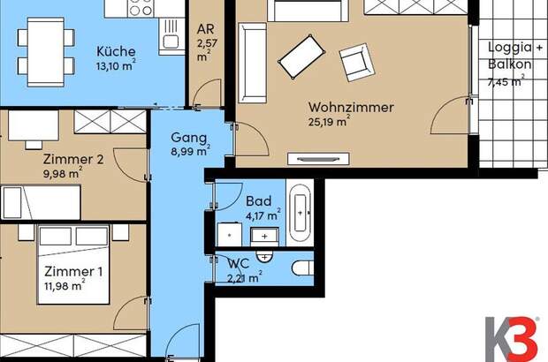Wohnung mit Balkon kaufen in 5102 Anthering (Bild 1)