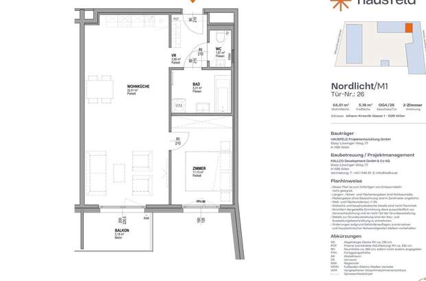 Wohnung mit Balkon mieten in 1220 Wien (Bild 1)