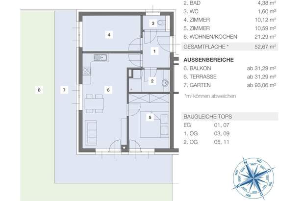 Wohnung mit Balkon kaufen in 9020 Klagenfurt (Bild 3)