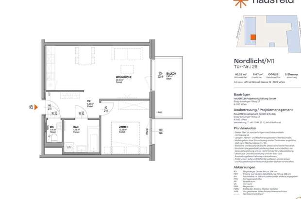 Wohnung mit Balkon mieten in 1220 Wien (Bild 1)