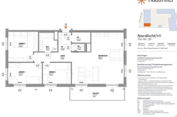 Wohnung mit Balkon mieten in 1220 Wien (Bild 1)