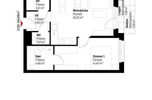 Terrassenwohnung mieten in 1220 Wien