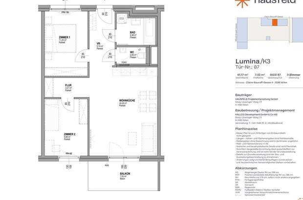 Wohnung mit Balkon mieten in 1220 Wien (Bild 1)
