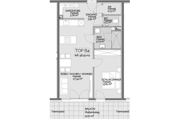 Wohnung mit Balkon kaufen in 8940 Liezen (Bild 5)
