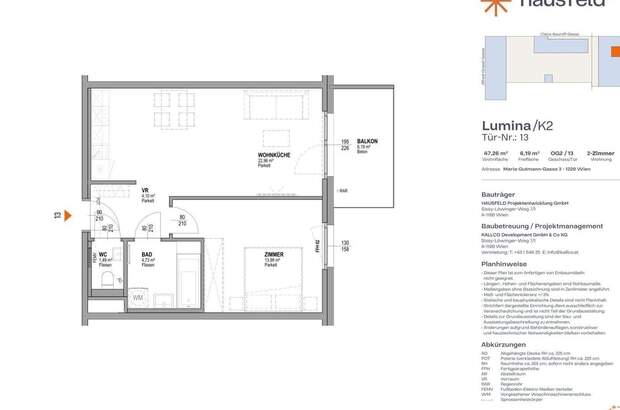 Wohnung mit Balkon mieten in 1220 Wien (Bild 1)