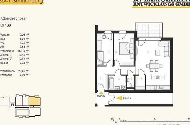 Wohnung mit Balkon kaufen in 3541 Senftenberg (Bild 3)