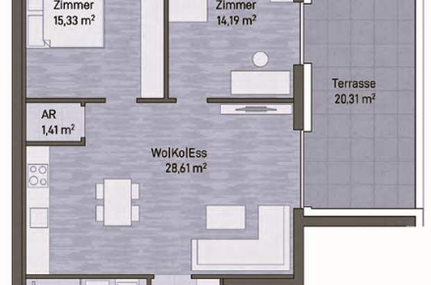 Terrassenwohnung kaufen in 8020 Graz Gries