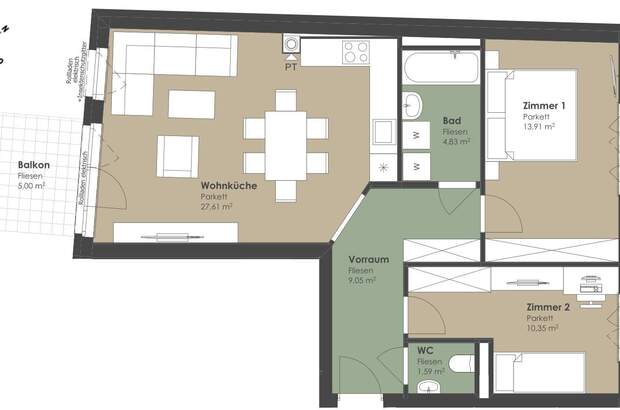 Terrassenwohnung kaufen in 3420 Kritzendorf (Bild 2)