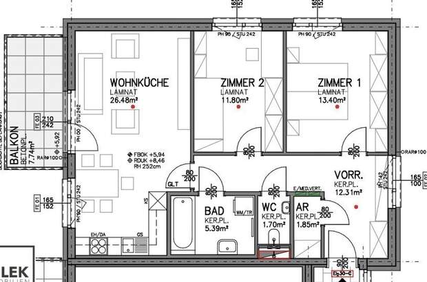 Wohnung mit Balkon mieten in 7000 Eisenstadt (Bild 2)