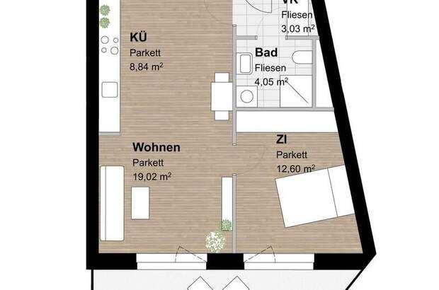 Terrassenwohnung mieten in 8054 Graz (Bild 1)