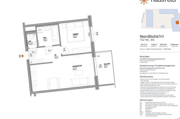 Wohnung mit Balkon mieten in 1220 Wien (Bild 1)