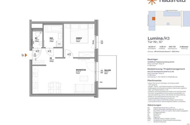 Wohnung mit Balkon mieten in 1220 Wien (Bild 1)