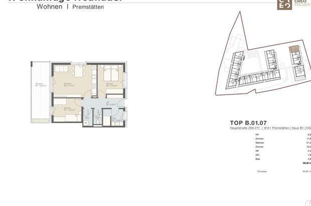 Wohnung mit Balkon kaufen in 8141 Premstätten (Bild 3)