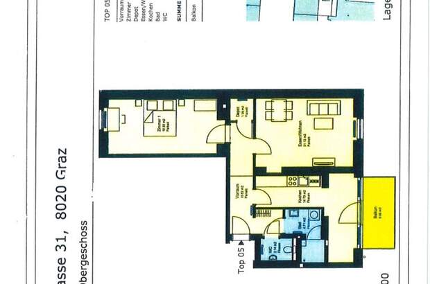 Altbauwohnung mit Balkon mieten in 8020 Graz (Bild 2)
