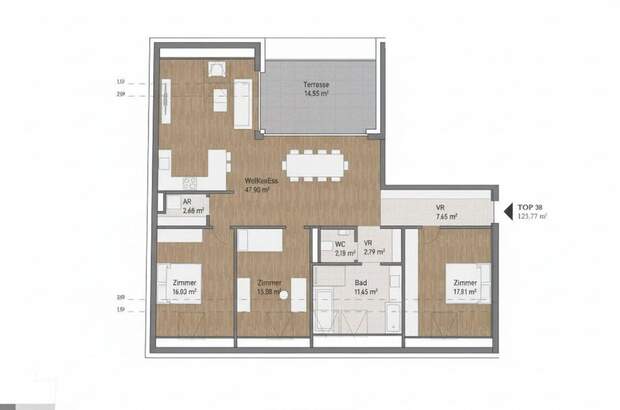 Wohnung mit Balkon kaufen in 8020 Graz (Bild 5)
