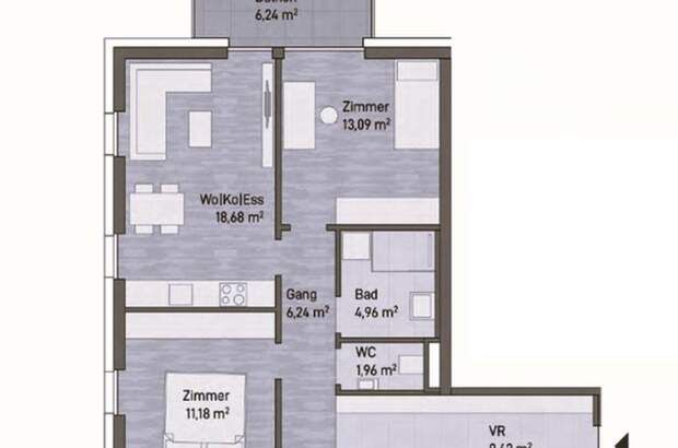 Wohnung mit Balkon kaufen in 8020 Graz Gries