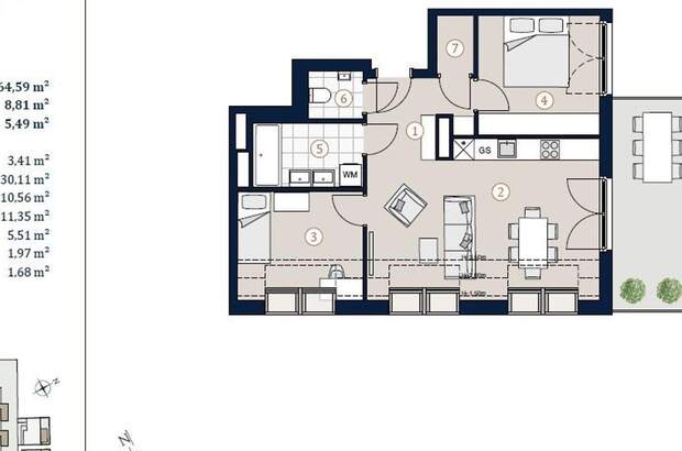 Wohnung mit Balkon mieten in 1220 Wien (Bild 3)
