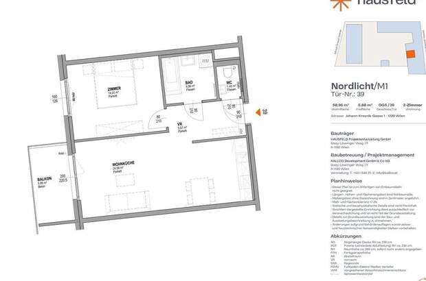 Wohnung mit Balkon mieten in 1220 Wien (Bild 1)