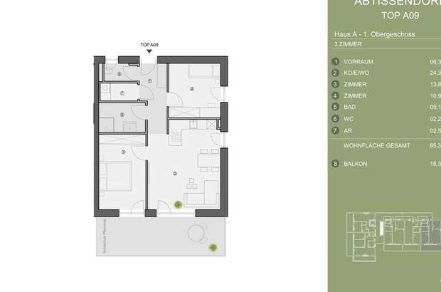 Wohnung mit Balkon kaufen in 8073 Feldkirchen (Bild 5)