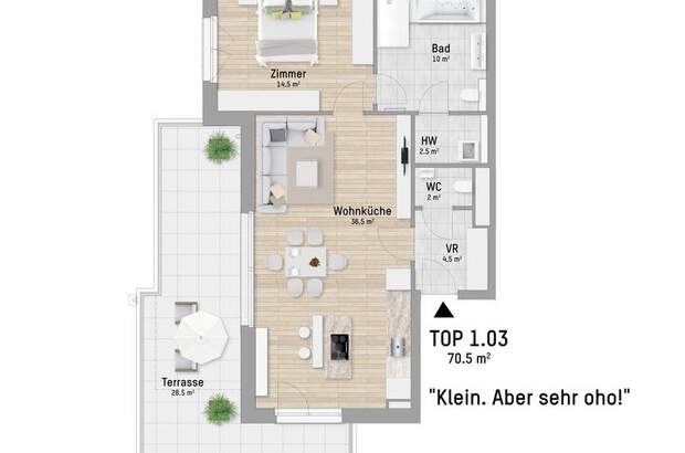 Terrassenwohnung kaufen in 1220 Wien (Bild 1)