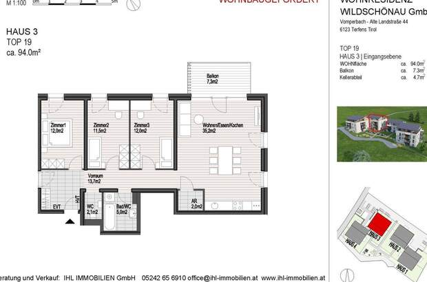 Wohnung mit Balkon kaufen in 6311 Oberau (Bild 3)