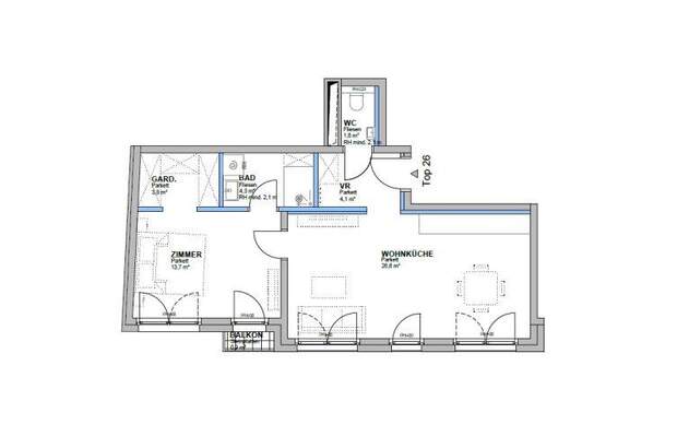 Terrassenwohnung mieten in 1040 Wien (Bild 1)