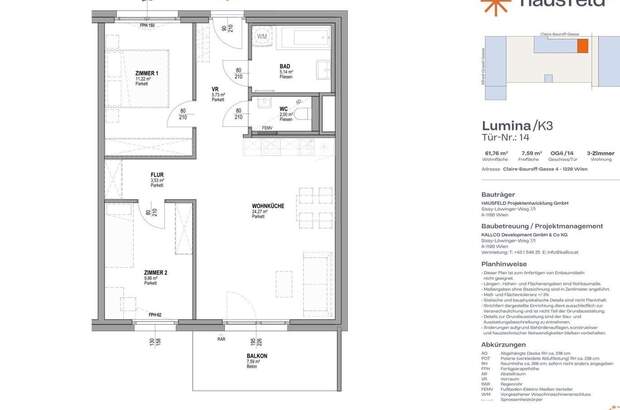 Wohnung mit Balkon mieten in 1220 Wien (Bild 1)