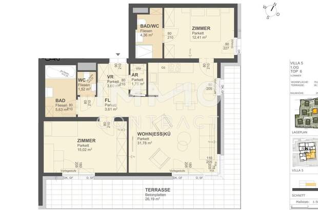 Terrassenwohnung kaufen in 3500 Krems (Bild 1)