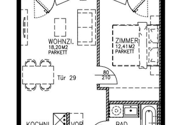 Wohnung mit Balkon mieten in 1110 Wien (Bild 1)