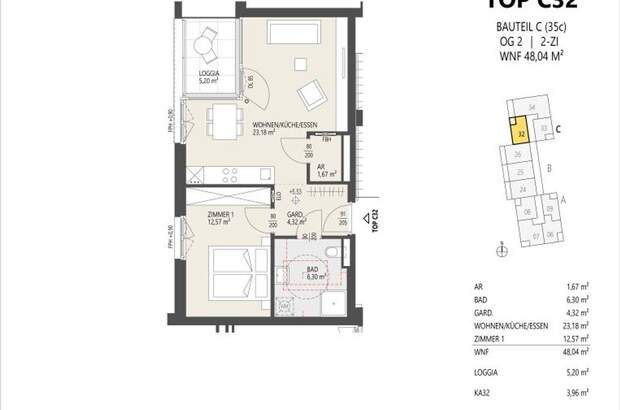 Wohnung mit Balkon kaufen in 6020 Innsbruck (Bild 3)
