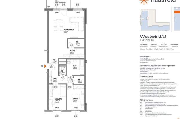 Wohnung mit Balkon mieten in 1220 Wien (Bild 1)