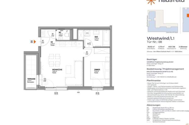 Wohnung mit Balkon mieten in 1220 Wien (Bild 1)