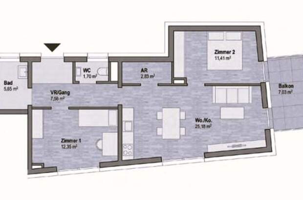 Wohnung mit Balkon kaufen in 8010 Graz Geidorf
