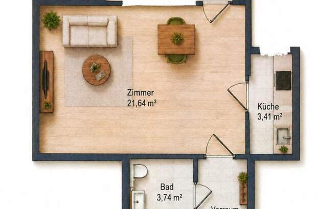 Wohnung mit Balkon mieten in 8051 Graz (Bild 1)