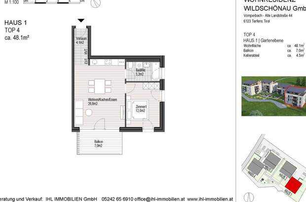 Wohnung mit Balkon kaufen in 6311 Oberau (Bild 4)