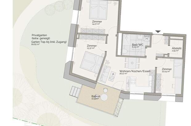 Wohnung mit Balkon kaufen in 6020 Innsbruck (Bild 2)