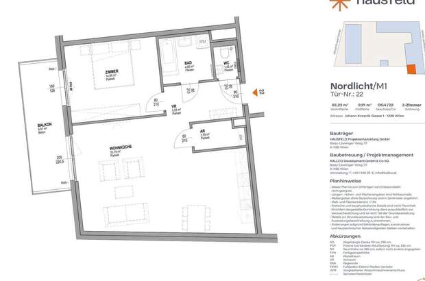 Wohnung mit Balkon mieten in 1220 Wien (Bild 1)