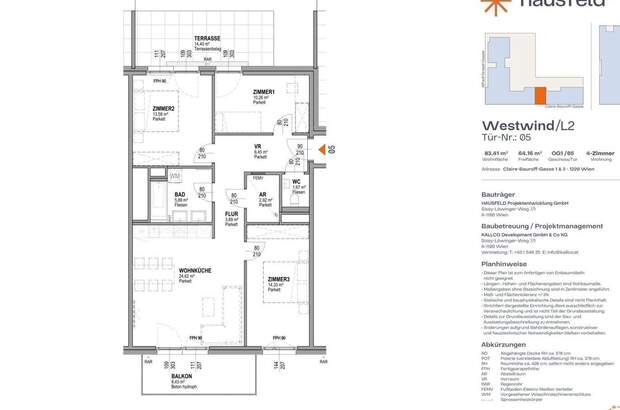 Wohnung mit Balkon mieten in 1220 Wien (Bild 1)