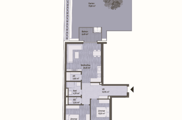 Terrassenwohnung kaufen in 8020 Graz Gries