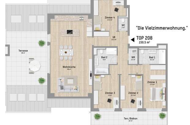 Terrassenwohnung kaufen in 1220 Wien (Bild 1)